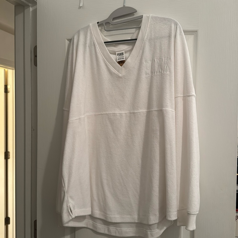 Victoria’s Secret pink Terry cloth long sleeve tee